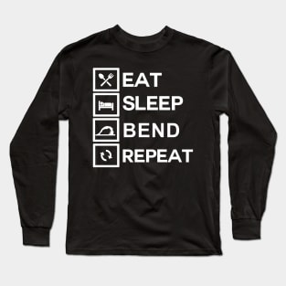 Contortionist Shirt Eat Sleep Bend Repeat Exercise Training Long Sleeve T-Shirt